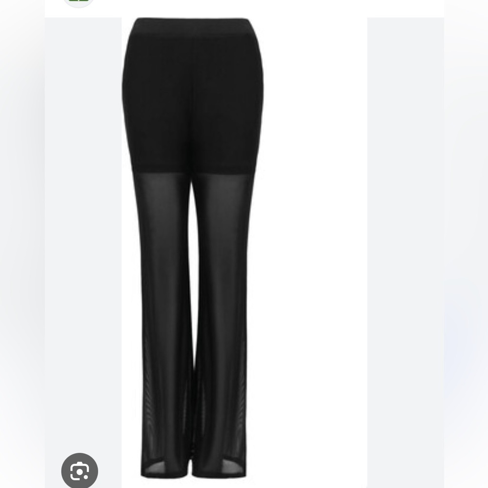 OW Collection Black Ryan Sheer Pants Size US 8